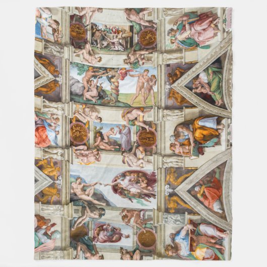 Sistine Chapel Michelangelo - Vaticaan, Rome, Ital Fleece Deken (Voorkant)