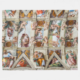 Sistine Chapel Michelangelo - Vaticaan, Rome, Ital Fleece Deken