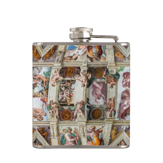 Sistine Chapel Michelangelo - Vaticaan, Rome, Ital Heupfles (Achterkant)