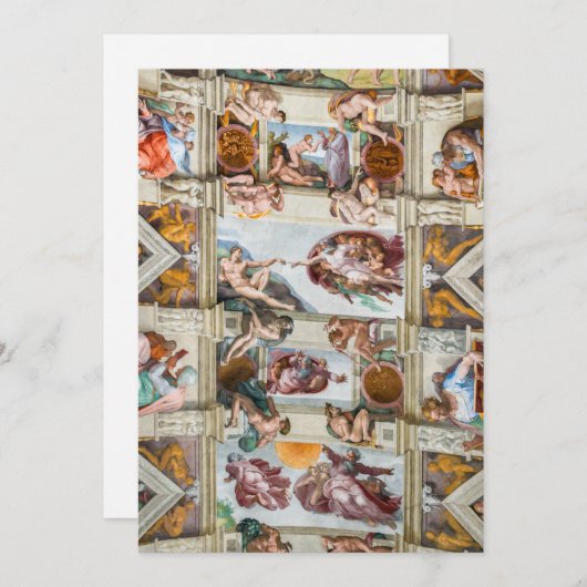 Sistine Chapel Michelangelo - Vaticaan, Rome, Ital Kaart (Voorkant / Achterkant)