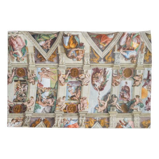 Sistine Chapel Michelangelo - Vaticaan, Rome, Ital Kussensloop (Achterkant)