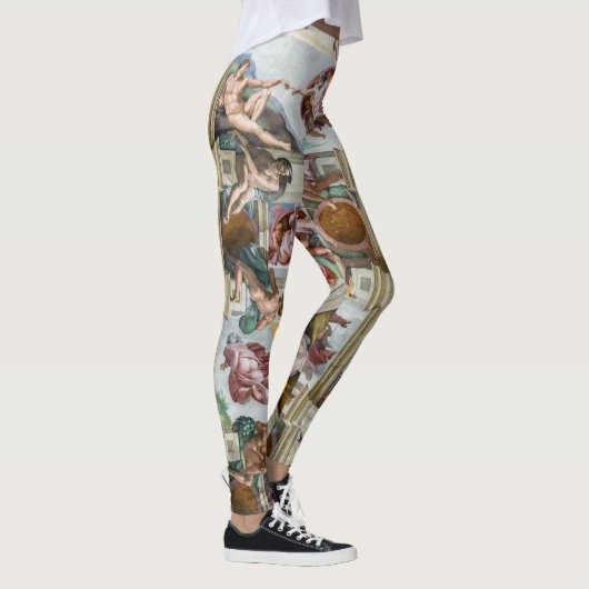 Sistine Chapel Michelangelo - Vaticaan, Rome, Ital Leggings (Rechts)