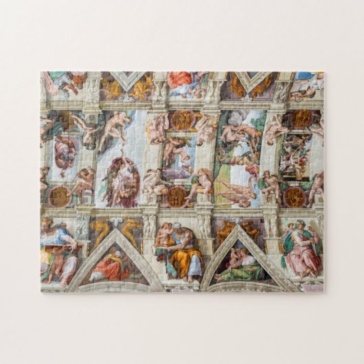 Sistine Chapel Michelangelo - Vaticaan, Rome, Ital Legpuzzel (Horizontaal)