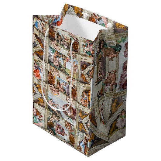 Sistine Chapel Michelangelo - Vaticaan, Rome, Ital Medium Cadeauzakje (Voorkant Gekanteld)