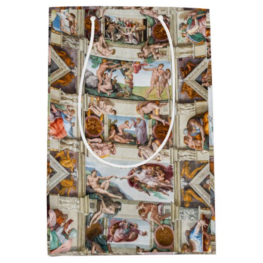 Sistine Chapel Michelangelo - Vaticaan, Rome, Ital Medium Cadeauzakje (Voorkant)