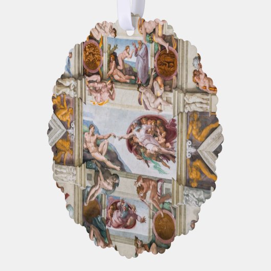 Sistine Chapel Michelangelo - Vaticaan, Rome, Ital Ornament Kaart (Links)