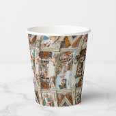 Sistine Chapel Michelangelo - Vaticaan, Rome, Ital Papieren Bekers (Achterkant)