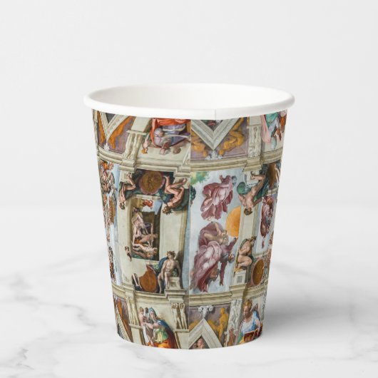 Sistine Chapel Michelangelo - Vaticaan, Rome, Ital Papieren Bekers (Rechts)