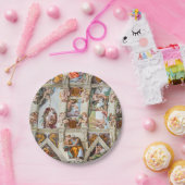 Sistine Chapel Michelangelo - Vaticaan, Rome, Ital Papieren Bordje (Feest)