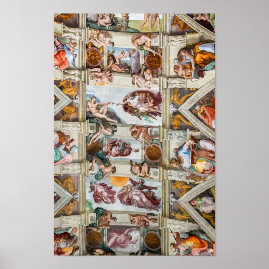 Sistine Chapel Michelangelo - Vaticaan, Rome, Ital Poster (Voorkant)