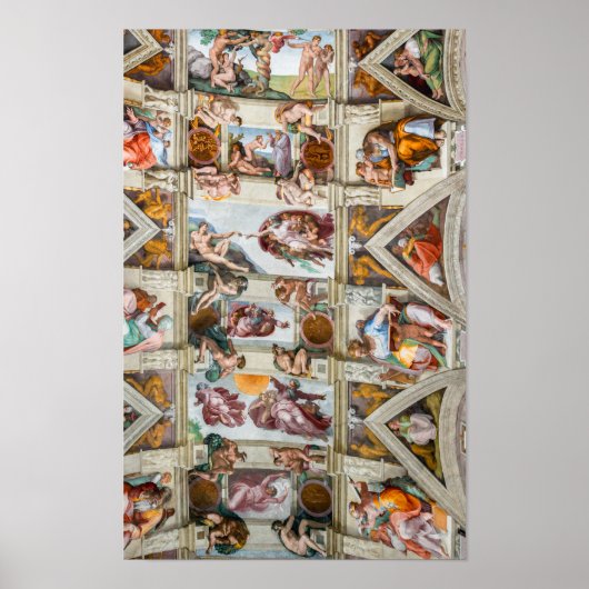 Sistine Chapel Michelangelo - Vaticaan, Rome, Ital Poster (Voorkant)