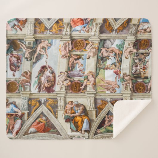 Sistine Chapel Michelangelo - Vaticaan, Rome, Ital Sherpa Deken (Voorkant (horizontaal))
