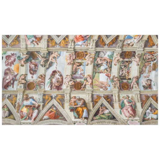 Sistine Chapel Michelangelo - Vaticaan, Rome, Ital Tafelkleed (Voorkant (Horizontaal))