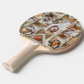 Sistine Chapel Michelangelo - Vaticaan, Rome, Ital Tafeltennisbatje (Voorkant Gekanteld)