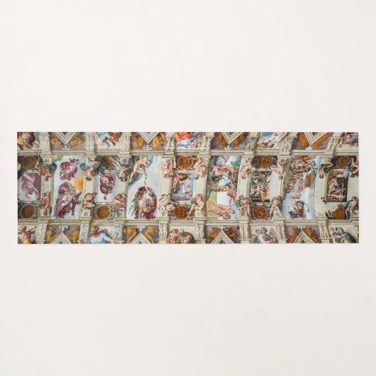 Sistine Chapel Michelangelo - Vaticaan, Rome, Ital Yogamat (Achterkant (horizontaal))
