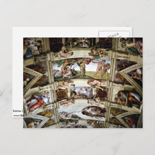 Sistine Chapel, Vaticaan, Rome, Italië Briefkaart (Voorkant / Achterkant)