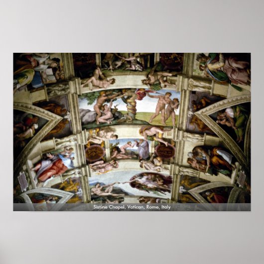 Sistine Chapel, Vaticaan, Rome, Italië Poster (Voorkant)