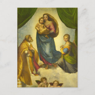Sistine Madonna, 1512-1513, door Raphael Briefkaart