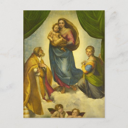 Sistine Madonna, 1512-1513, door Raphael Briefkaart (Voorkant)