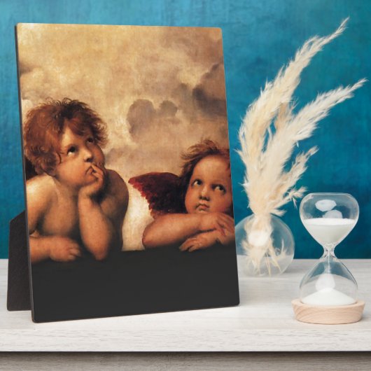 Sistine Madonna 2 Angels door Raphael Fotoplaat (Zijkant)