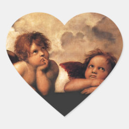 Sistine Madonna 2 Angels door Raphael Hart Sticker
