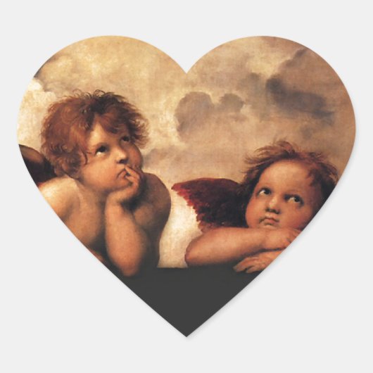 Sistine Madonna 2 Angels door Raphael Hart Sticker (Voorkant)