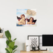 Sistine Madonna 2 Angels door Raphael Poster (Thuiskantoor)