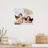 Sistine Madonna 2 Angels door Raphael Poster (Keuken)