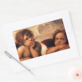 Sistine Madonna 2 Angels door Raphael Rechthoekige Sticker (Envelop)