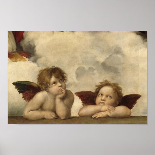 Sistine Madonna Angels by Raphael Poster (Voorkant)