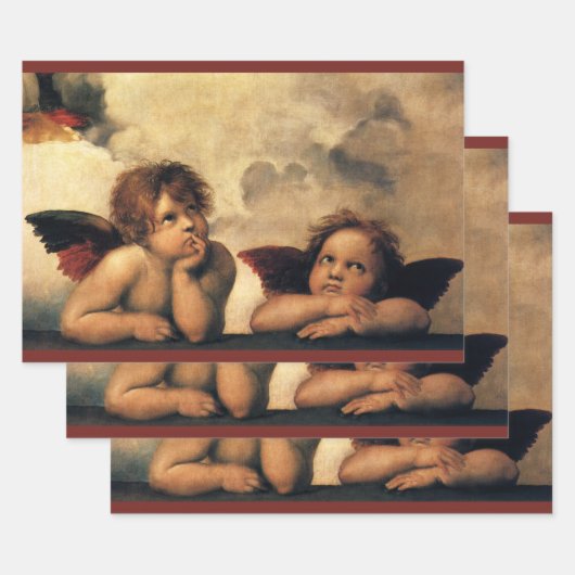Sistine Madonna Angels by Raphael Sanzio Inpakpapier Vel (Set)