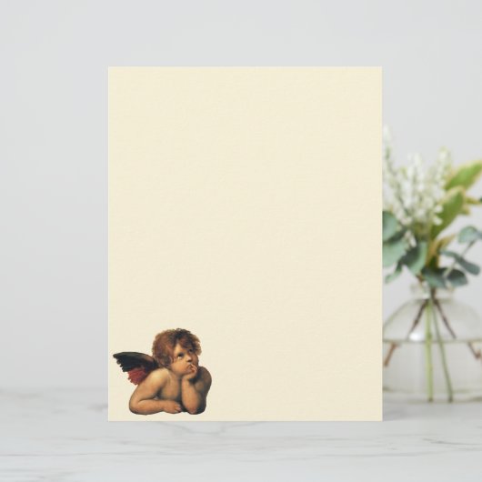 Sistine Madonna, Angels detail van Raphael Sanzio (Staand voorkant)