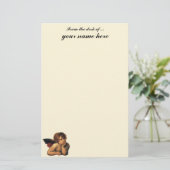 Sistine Madonna, Angels detail van Raphael Sanzio Briefpapier (Staand voorkant)