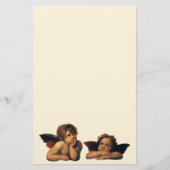 Sistine Madonna, Angels detail van Raphael Sanzio Briefpapier (Voorkant)