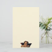 Sistine Madonna, Angels detail van Raphael Sanzio Briefpapier (Staand voorkant)