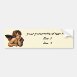Sistine Madonna, Angels detail van Raphael Sanzio Bumpersticker