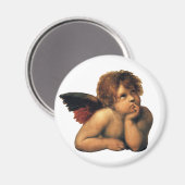 Sistine Madonna, Angels detail van Raphael Sanzio Magneet (Voorkant / Achterkant)