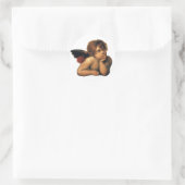 Sistine Madonna, Angels detail van Raphael Sanzio Ronde Sticker (Tas)
