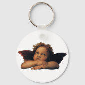 Sistine Madonna, Angels detail van Raphael Sanzio Sleutelhanger (Achterkant)