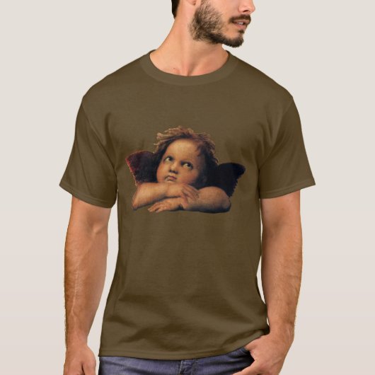Sistine Madonna, Angels detail van Raphael Sanzio T-shirt (Voorkant)