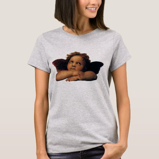 Sistine Madonna, Angels detail van Raphael Sanzio T-shirt (Voorkant)
