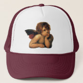 Sistine Madonna, Angels detail van Raphael Sanzio Trucker Pet (Voorkant)