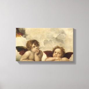 Sistine Madonna Angels door Raphael Canvas Afdruk