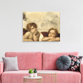 Sistine Madonna Angels door Raphael Canvas Afdruk (Insitu (Woonkamer))