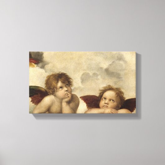 Sistine Madonna Angels door Raphael Canvas Afdruk (Voorkant)