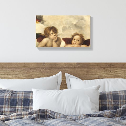 Sistine Madonna Angels door Raphael Canvas Afdruk (Insitu (Slaapkamer))