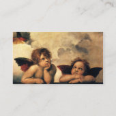 Sistine Madonna Angels door Raphael Raffaello Visitekaartje (Achterkant)
