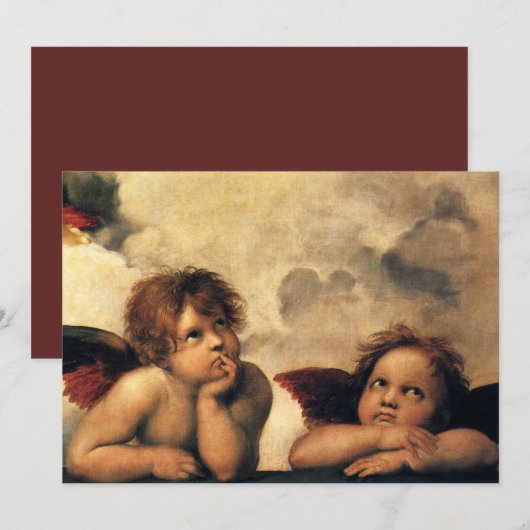 Sistine Madonna Angels door Raphael Sanzio (Voorkant / Achterkant)