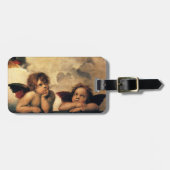 Sistine Madonna Angels door Raphael Sanzio Bagagelabel (Voorkant horizontaal)