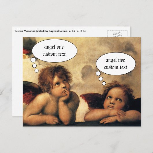 Sistine Madonna Angels door Raphael Sanzio Briefkaart (Voorkant / Achterkant)